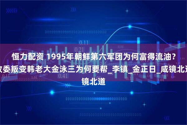 恒力配资 1995年朝鲜第六军团为何富得流油？政委叛变韩老大金泳三为何要帮_李镇_金正日_咸镜北道